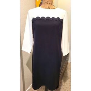 Ann Taylor Black/White Dress, Sz 6